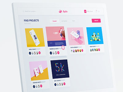 Zeplin software redesign card color pink redesign web