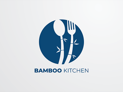 BAMBOO KITCHEN bamboo baverage branding design food fork graphic design illustration logo restaurant spoon vector