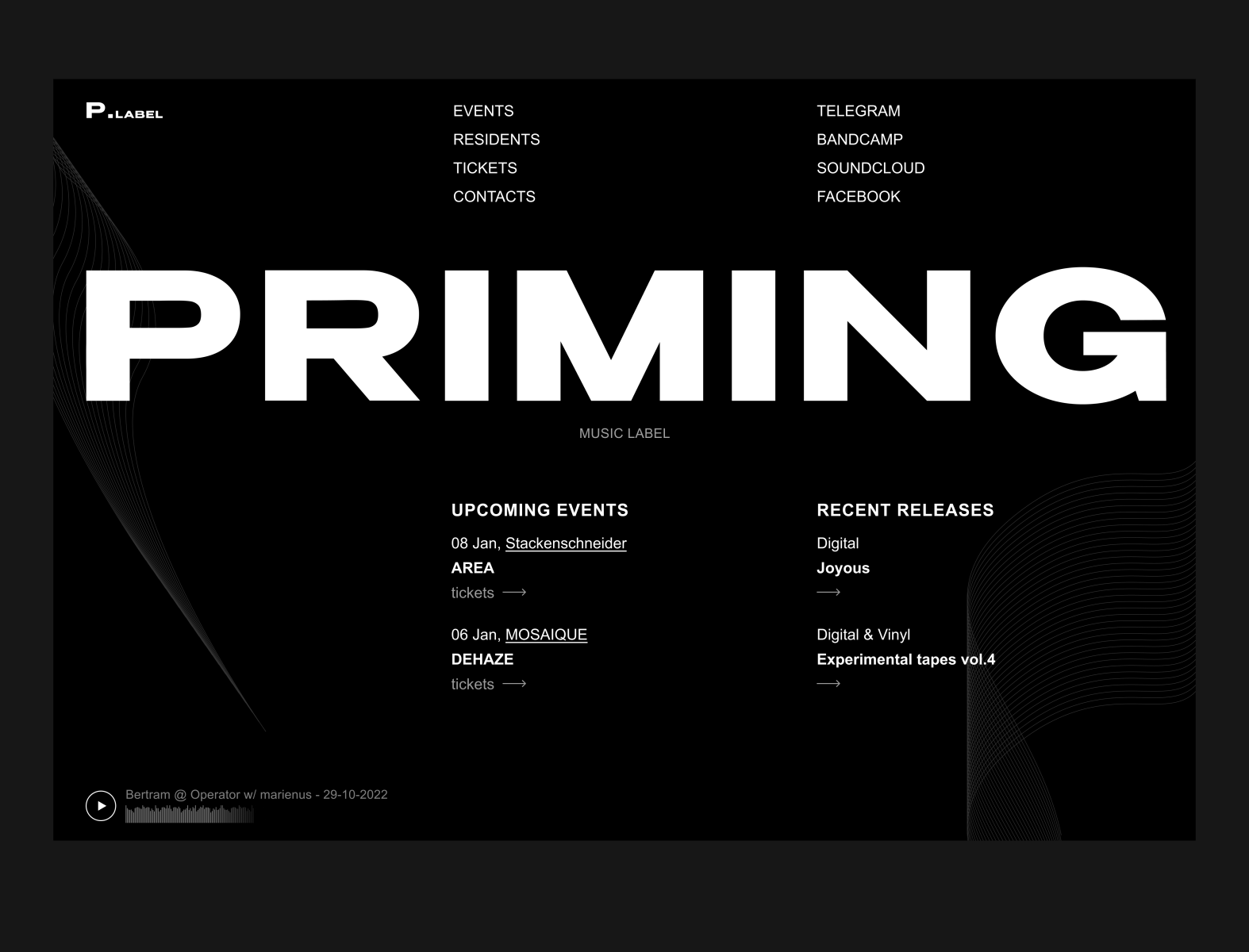 Music Label site Concept by Elizaveta Feygina on Dribbble