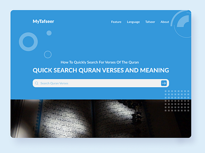 UI Design : Quran Search Landing Page