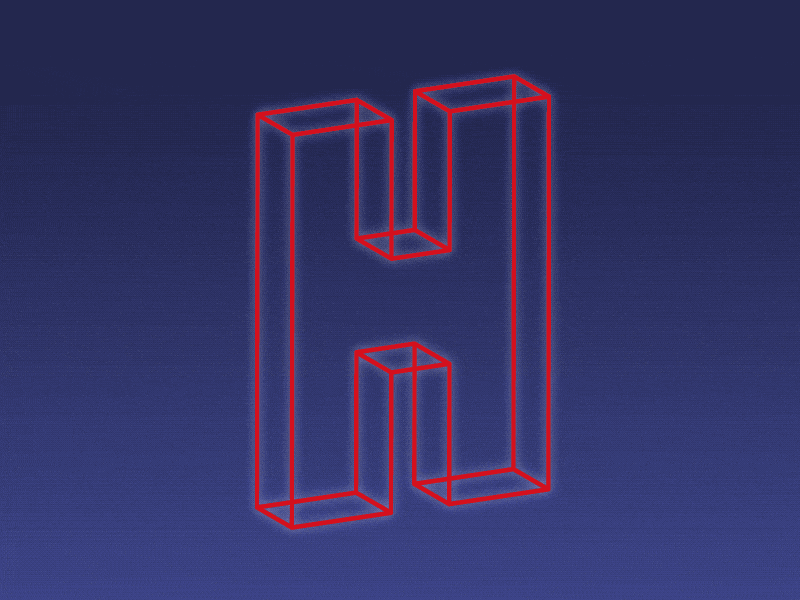 #Typehue Week 8: H typography typehue type letter design challenge codepen h retro neon