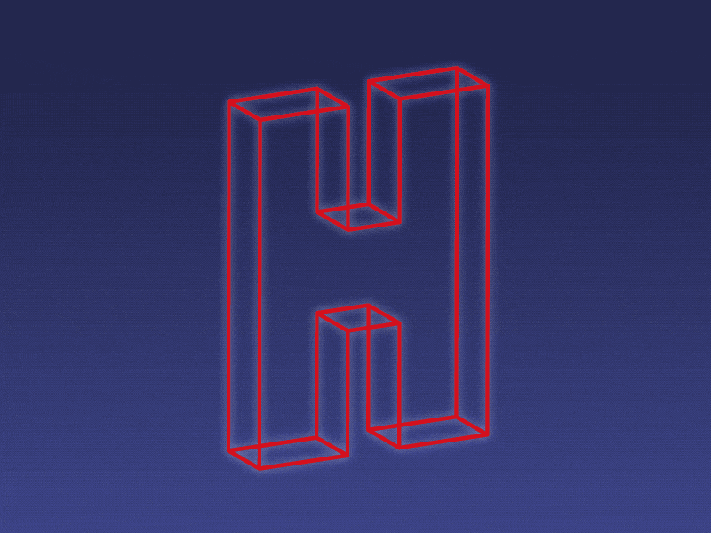 #Typehue Week 8: H codepen design challenge h letter neon retro type typehue typography