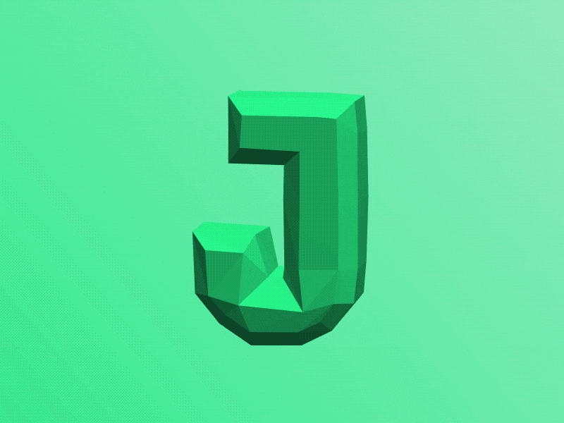 #Typehue Week 10: J 3d blender codepen design challenge j letter low poly three.js type typehue typography