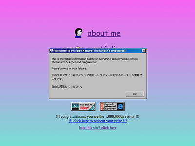 Windows 98 Portfolio portfolio vaporwave windows 98