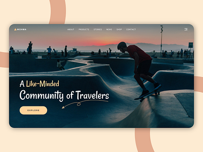 Travel Concept Web Design animation branding graphic design motion graphics travel webdesign ui ux