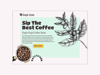 Fair Trade Coffee Website Challenge coffee design food food industry landing page product design ui uiux ux website