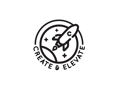 Create & Elevate create elevate launch planet rocket space stars