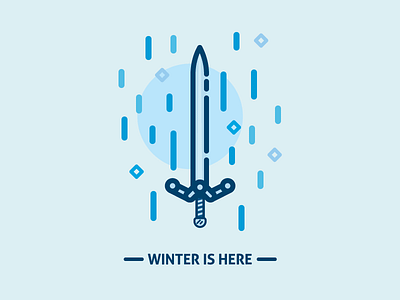 Winter Is Here game of thrones jon snow stark sword valyrian winter