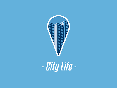 CIty Life (pt. 2) building cityscape flat map pin skyscraper windows