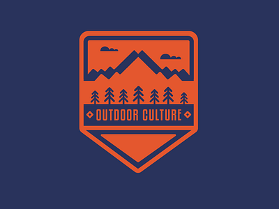 Outdoor Culture Badge badge culture explore mountains nature outdoor outdoors stars trees wilderness