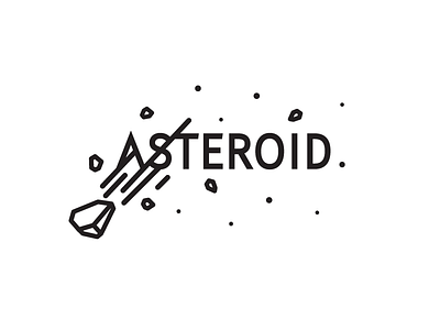 Asteroid asteroid space stars typography