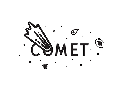 Comet black hole comet logo moon planet solar space stars system