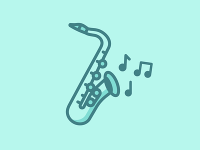 Saxophone icon instrument music saxophone