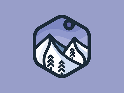 Winter Badge explore forest mountains outdoors snow trees winter