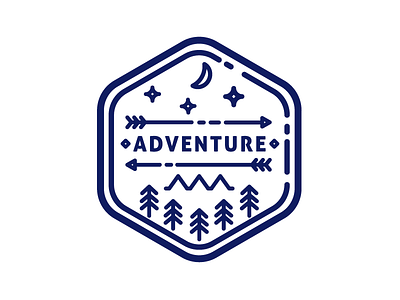 Adventure adventure arrow badge outdoors stars trees