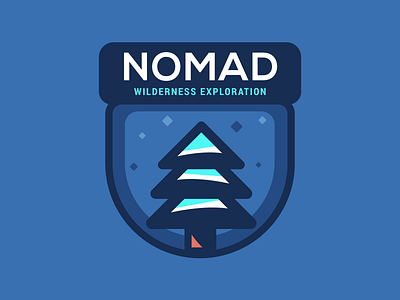 Nomad badge badge explore nomade outdoors snow tree wilderness