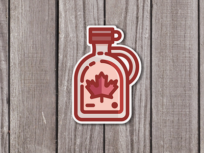 Maple Syrup Sticker bottle canada leaf maple sticker stickermule syrup