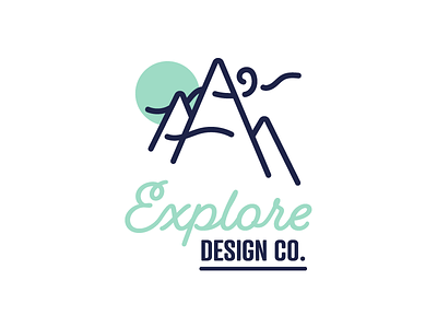 EDC design edc explore logo mark mountains outdoors