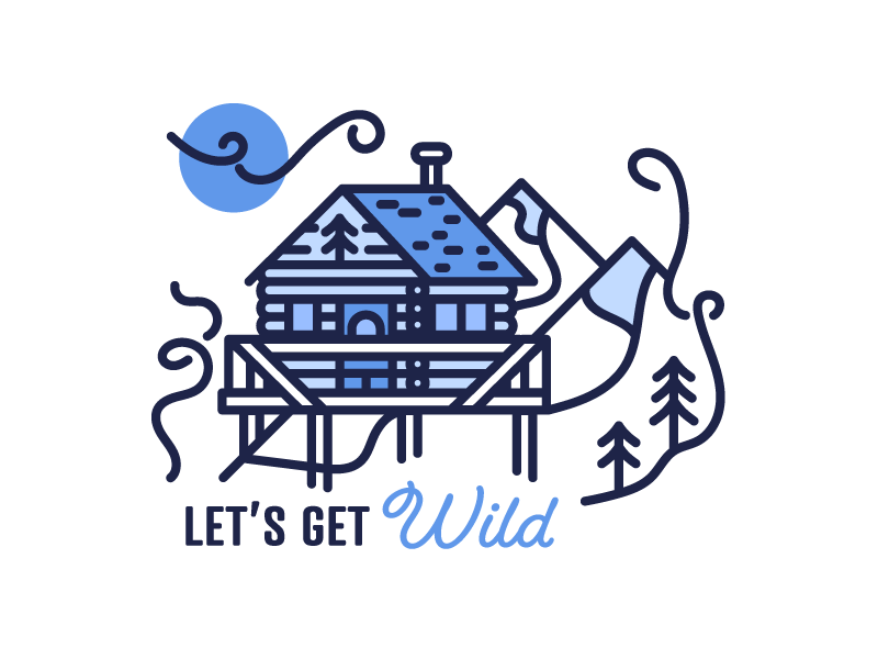 Let's Get Wild wild explore nature illustration icon wilderness mountains outdoors