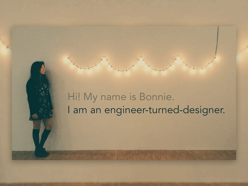 My name is Bonnie - Cover for Portfolio animation cover gif lights photoshop portfolio website