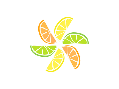 Citrus Pinwheel balance citrus illustration lemon lime orange pinwheel sketch vector