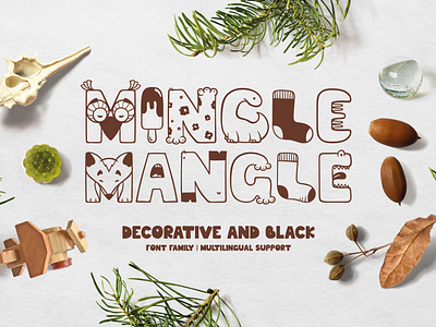Mingle-Mangle font family abc baby design doodle font hand drawn kid lettering type typeface typography
