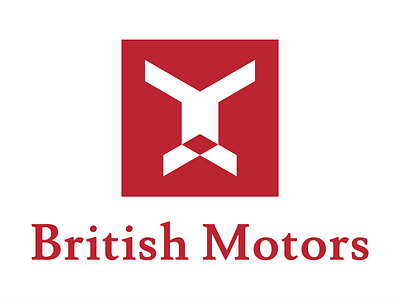 British Motors automotive branding britain british busoness car company lion logo manufaturer modern tradition traditional