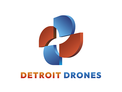 Detroit Drones america american branding business company drone drones logo remote control tech technological technology us usa