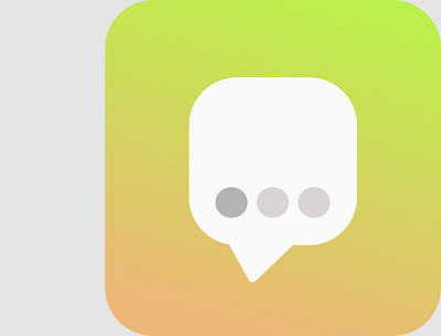 IOS Messenger App icon app branding design illustration logo minimal ui ux
