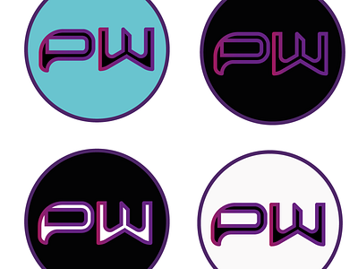 PW logo design graphic design illustration logo
