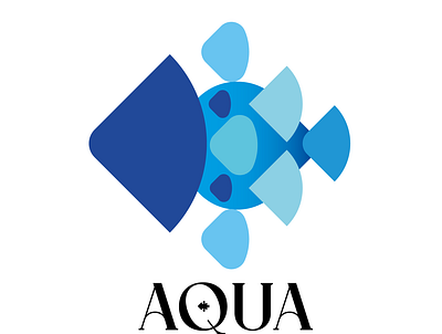 Aqua with Fish logo design graphic design logo