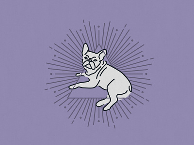 Illuminati? bulldog design dog dog illustration french bulldog illuminati line monoline monoweight mystic mystical puppy purple violet witchy wok