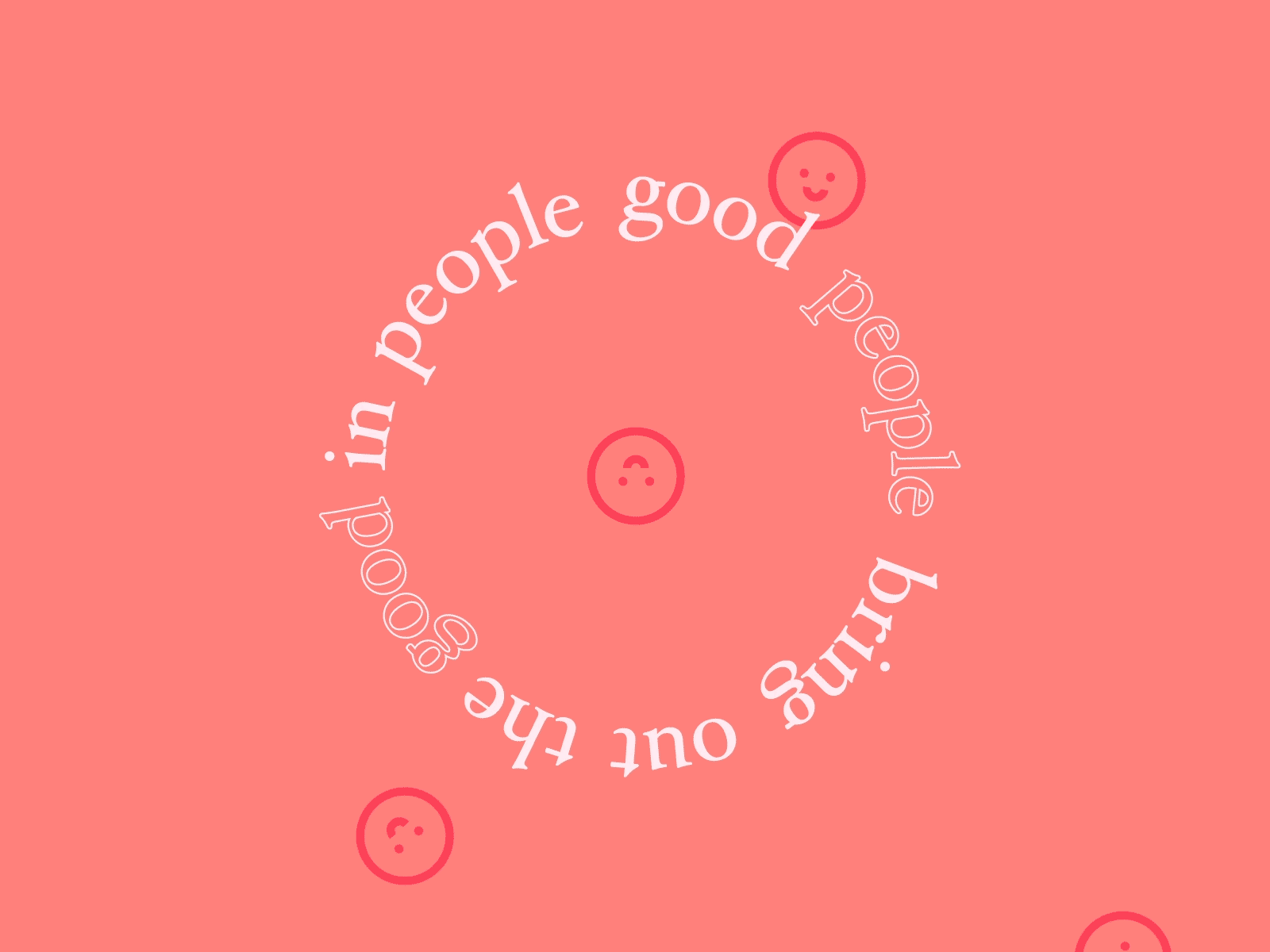 :) animation cheerful face good good vibes happy loop optimistic people positive smile type typography vibes