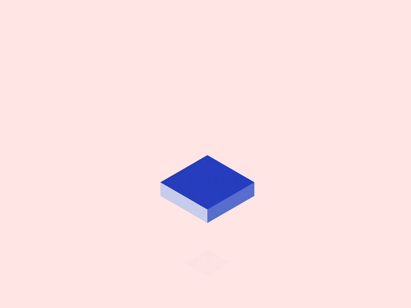 oddly isometric animation block blue cube isometric mesmerizing minimal pink satisfying simple