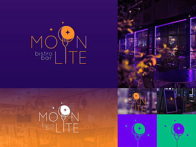 MOONLITE Bistro Bar branding design graphic design logo minimal