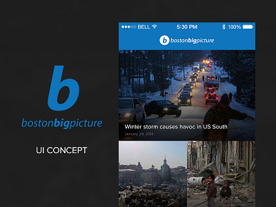 Boston Big Pictures UI Concept app apple boston big pictures ios iphone mobile app ui user interface ux uiux