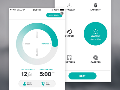 Laundry App UI iphoneui mobile ui ui ui design uiux