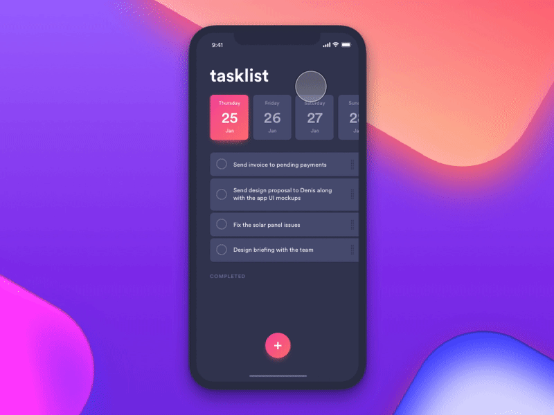 Taskslist Interaction Design