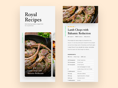 Royal Recipes app food recipe uiux