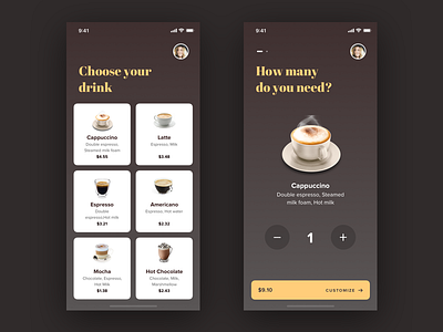 Coffee Order by Pixel Bakery on Dribbble