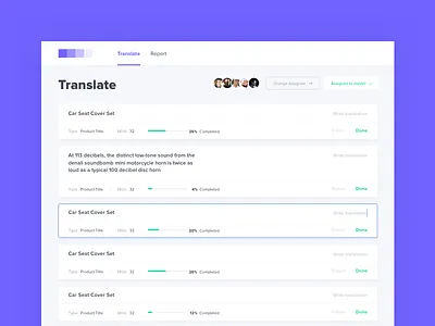 Dashboard UI | Trasnlate app cards interface ui uidesign ux uxdesign web app desktop app