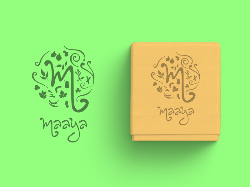 Maaya | Spices Brand Logo logomark typeface branding identity logo