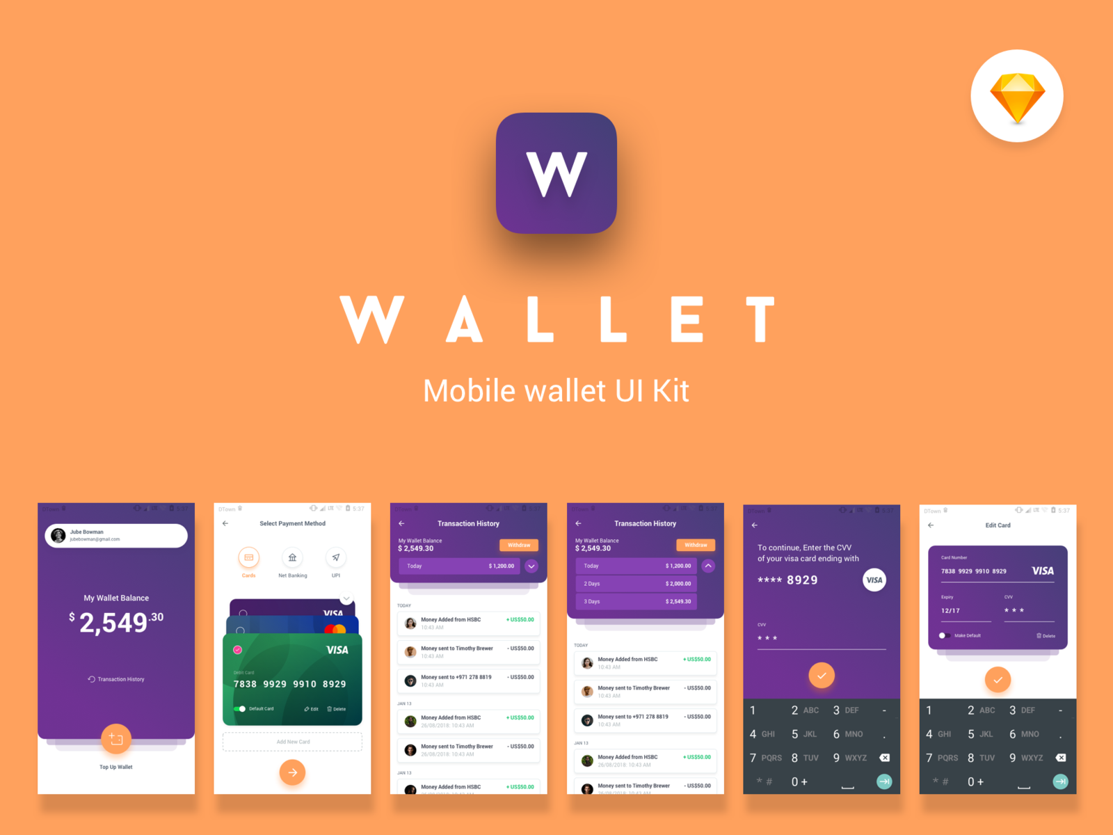 Wallet Mobile UI Kit by Pixel Bakery on Dribbble