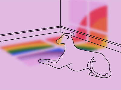 Rainbow by the Greyhound design illustration vector