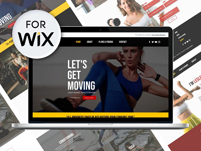 Wix Personal Trainer Website Template athletic business design design template fitness fitness trainer personal trainer small business web design website template wix wix personal trainer template wix template