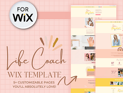 Social Media Coach Website Template for Wix design life coach social media social media coach template ui web design website template website theme wix wix template wix website for coaches