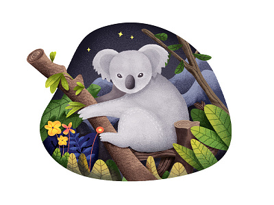 Koala art design illustration