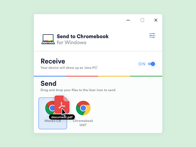 Send to Chromebook desktop app