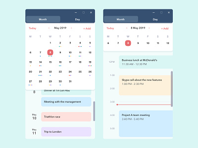 Mini Calendar App design mac app microsoft ui ux windows 11 windows app
