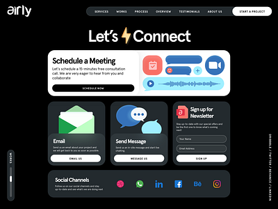 Airly Studio - Landing Page Contact Us Section